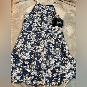 NWT by & by Blue and White Floral Flowy Dress sz XL